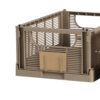 DESIGNSTUFF Linear Collapsible Crate, M, 33x25cm, Taupe (Set of 2)