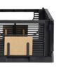 DESIGNSTUFF Linear Collapsible Crate, M, 33x25cm, Black (Set of 2)