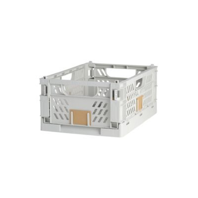 DESIGNSTUFF Slant Collapsible Crate, L, 50x33cm, Grey