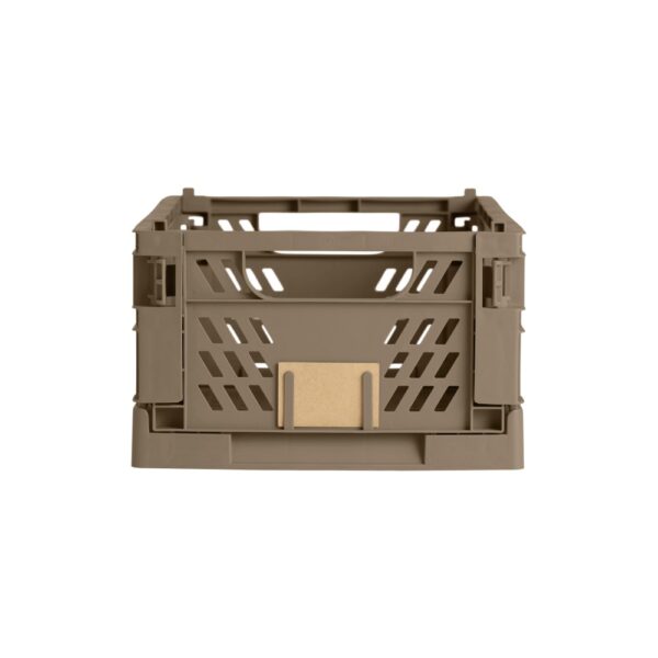 DESIGNSTUFF Slant Collapsible Crate, L, 50x33cm, Taupe