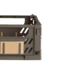 DESIGNSTUFF Slant Collapsible Crate, S, 25x16cm, Taupe (Set of 2)