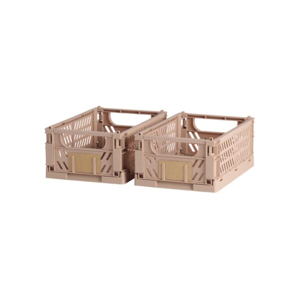 DESIGNSTUFF Slant Collapsible Crate, S, 25x16cm, Tuscany (Set of 2)