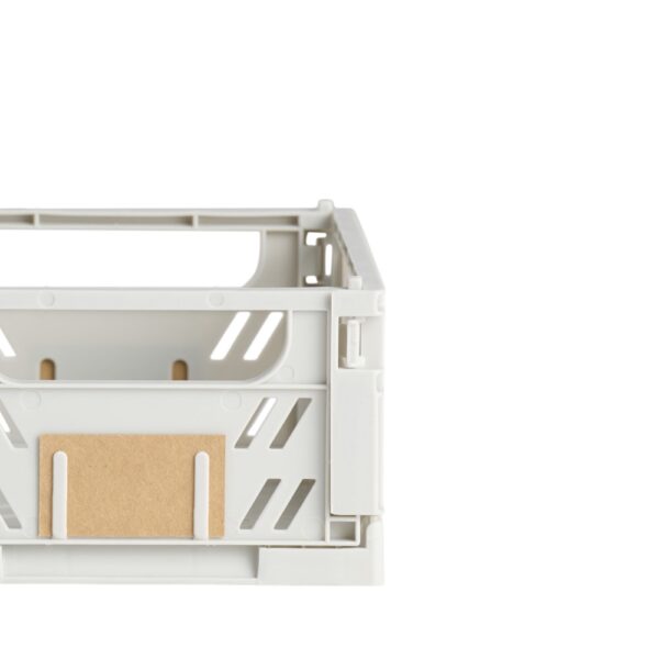 DESIGNSTUFF Slant Collapsible Crate, XS, 17x13cm, Grey (Set of 2)