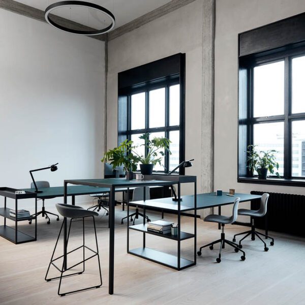 PRE-ORDER | HAY New Order High Table, Charcoal/Green, H105cm - 4 Sizes