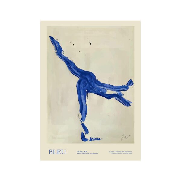 THE POSTER CLUB Lucrecia Rey Caro, Bleu Art Print, A5