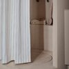 ferm LIVING Chambray Shower Curtain, Off-White/Chocolate