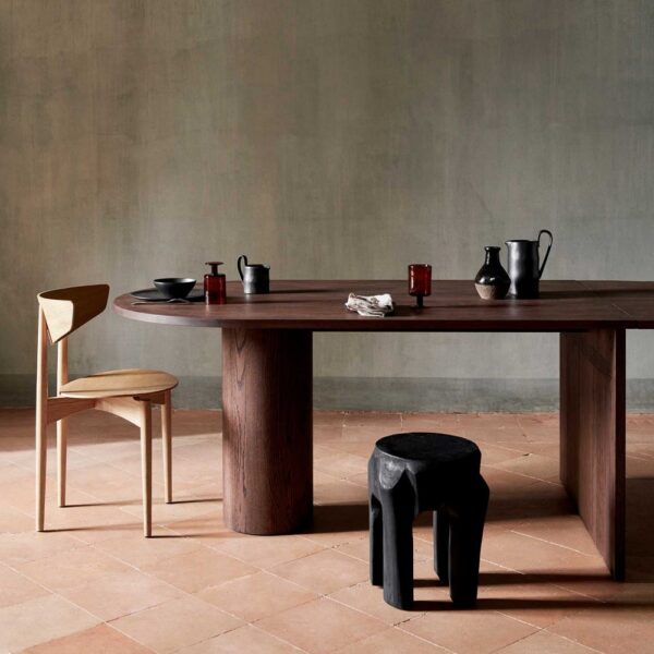 ferm LIVING Pylo Dining Table in moody setting