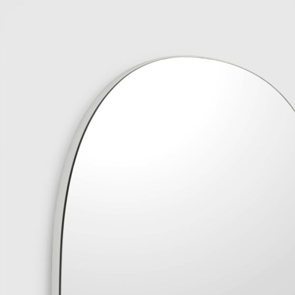 MIDDLE OF NOWHERE Miller Oval Mirror, White, 80x150cm