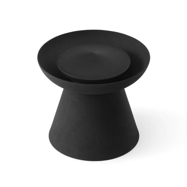 The powder-coated steel Meira Oil Lantern by Menu in black with a cap on.