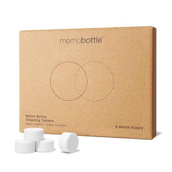 MEMOBOTTLE Bottle Cleaning Tablets, 6 Month Pack