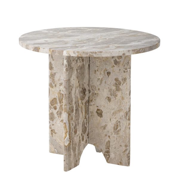 A front packshot of Jasmia brown marble side table from Bloomingville.