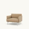 PRE-ORDER | MUUTO Outline Chair, Polished Aluminum/Ecriture 240