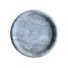 BEHR & CO Round Stone Tray, Silver Travertine