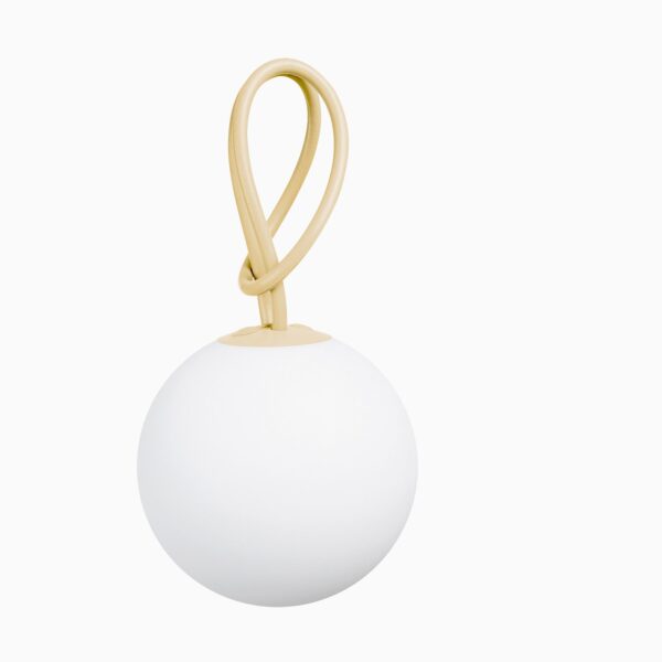 Bolleke portable and rechargeable pendant lamp is designed for indoor and outdoor use.