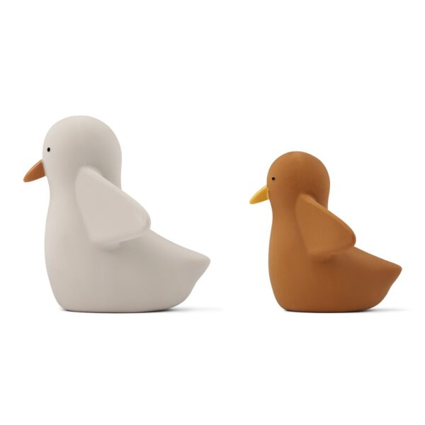 LIEWOOD Loma Bath Toys Natural Rubber, Mustard Mix (2-Pack)
