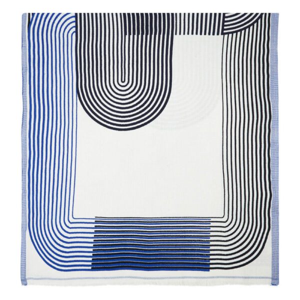 Cotton weaving and hand screen-printing towels by Ma Poesie. This designer single sheet can be used as a couch throw, a bedspread or a beach towel.