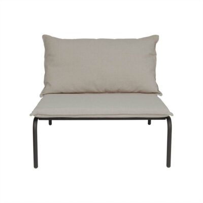 Steel Furi outdoor lounge chair with cotton cushion.