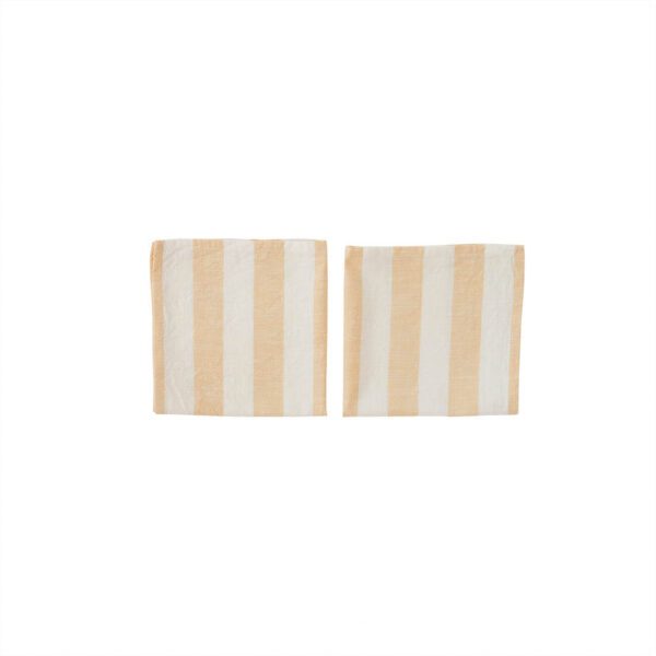 A packshot of cotton striped napkin.