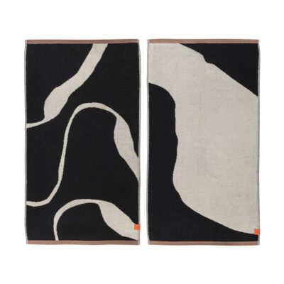 METTE DITMER Nova Arte Hand Towel, 40x55cm, Sand/Lilac (2 Pack)