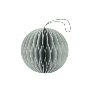 NORDIC ROOMS Paper Sphere Christmas Ornament, H8.5cm, Dusty Blue