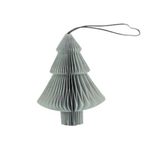NORDIC ROOMS Paper Tree Christmas Ornament, H10cm, Dusty Blue