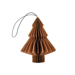 NORDIC ROOMS Paper Tree Christmas Ornament, H10cm, Rust