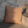 SHOWROOM SAMPLE | ferm LIVING Brown Cotton Cushion, Lines, 50x50cm