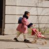 KONGES SLØJD Kids Doll Stroller/Pram, Corduroy Red