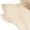 Studio lighting, close up view of a decorative swan-shaped lamp's feathers.