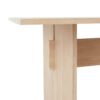 A detailed packshot of round Kotai dining table is a beautiful piece in any room, made of solid, white-pigmented oak.