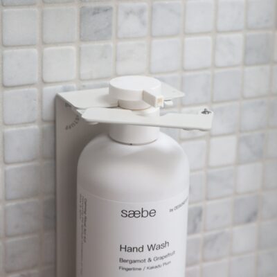 DESIGNSTUFF Lockable Soap Dispenser Holder, Single 500ml, White