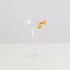 MAISON BALZAC Le Twist Cocktail Glass, Clear/Opaque Yellow
