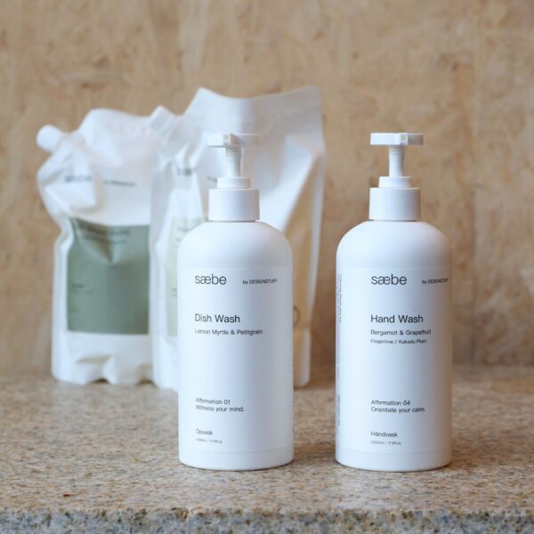 sæbe by DESIGNSTUFF Hand Wash Bergamot And Grapefruit 500ml With Dish Wah and refills
