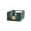 DESIGNSTUFF Slant Collapsible Crate, M, 33x25cm, Deep Green