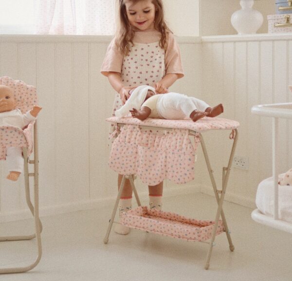 KONGES SLØJD Doll Changing Table Toy, Bloomie Blush
