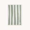 MAISON DEUX Rough Stripe Blanket, 130x200cm, Agave